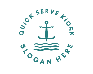 Marine Ocean Anchor logo design