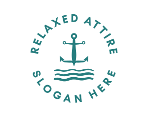 Marine Ocean Anchor logo design