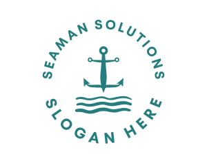 Seaman - Marine Ocean Anchor logo design