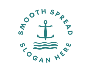 Marine Ocean Anchor logo design