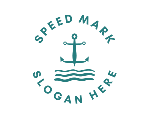 Marine Ocean Anchor logo design