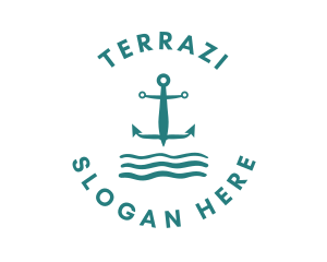 Marine Ocean Anchor logo design