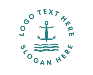Marine Ocean Anchor Logo