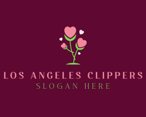 Romantic Heart Bloom  Logo