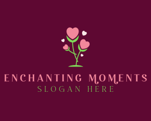 Romantic - Romantic Heart Bloom logo design