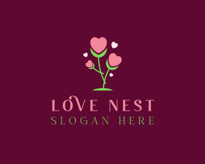 Romantic - Romantic Heart Bloom logo design