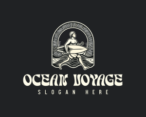 Vintage Ocean Surfer logo design