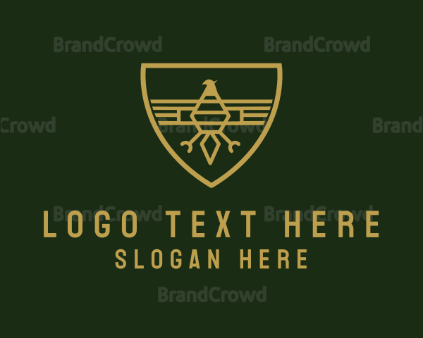 Military Rank Eagle Crest Logo