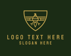 Military - Military Rank Eagle Crest logo design
