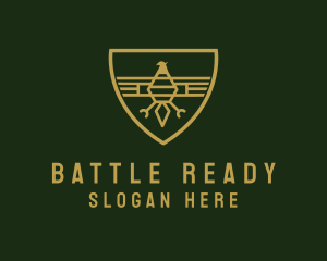 Militant - Military Rank Eagle Crest logo design