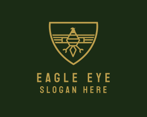 Military Rank Eagle Crest logo design