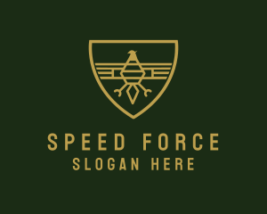 Military Rank Eagle Crest logo design