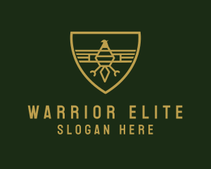 Military Rank Eagle Crest logo design