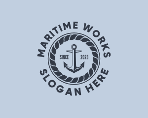 Marine Anchor Rope logo design