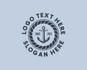 Freehand - Marine Anchor Rope logo design