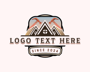 Tool - Hammer Carpentry Roofing logo design