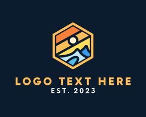 Hexagon - Travel Beach Resort logo design