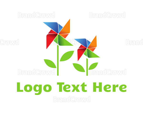 Pinwheel Plant Garden Logo