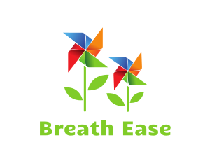 Respiratory - Pinwheel Plant Garden logo design
