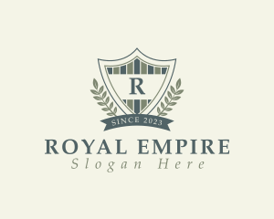 Empire - Shield Crest Wreath logo design