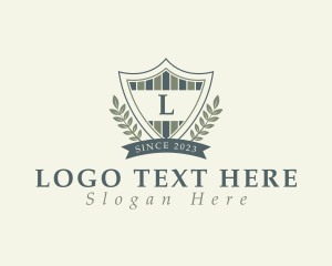 Crest - Shield Crest Wreath logo design