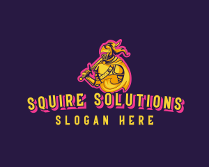 Squire - Knight Swordsman Esport logo design