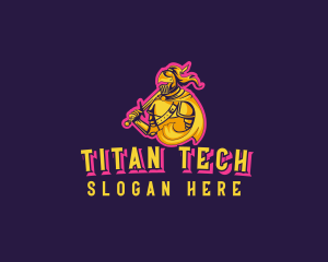 Titan - Knight Swordsman Esport logo design
