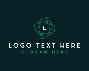 Eco - Garden Leaves Wreath logo design