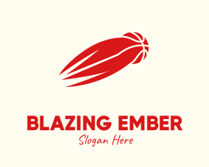 Fiery - Red Fiery Basketball logo design