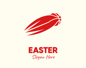 Heat - Red Fiery Basketball logo design