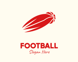 Flare - Red Fiery Basketball logo design