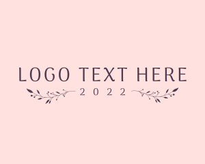 Vlog - Feminine Floral Cosmetics logo design