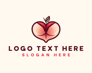 Shapewear - Erotic Lingerie Peach logo design