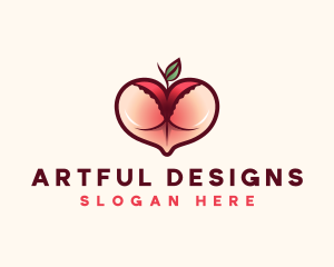 Erotic Lingerie Peach logo design