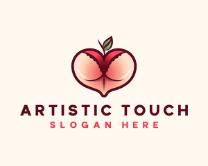 Erotic Lingerie Peach logo design