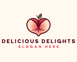 Erotic Lingerie Peach logo design