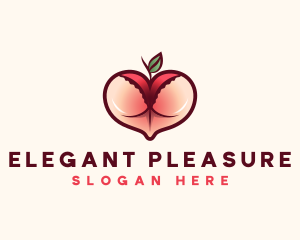 Adult - Erotic Lingerie Peach logo design