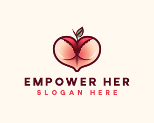 Erotic Lingerie Peach logo design