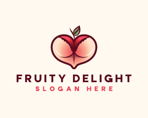 Erotic Lingerie Peach logo design