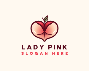 Erotic Lingerie Peach logo design