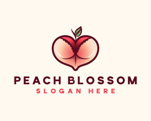 Peach - Erotic Lingerie Peach logo design