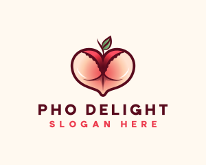 Erotic Lingerie Peach logo design