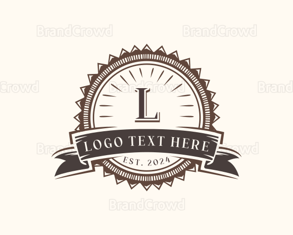 Retro Circle Banner Logo