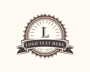 Firm - Retro Circle Banner logo design