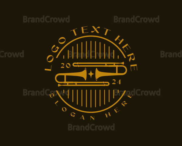 Musical Instrument Trombone Logo