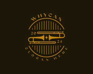 Trombone - Musical Instrument Trombone logo design