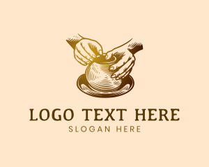 Hand Drawn - Hand Bowl Pottery logo design