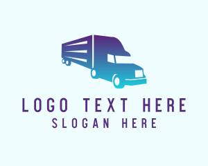Semi Trailer - Delivery Truck Logistics logo design