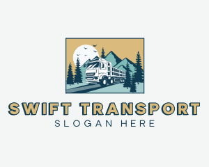 Dump Truck Transportation logo design