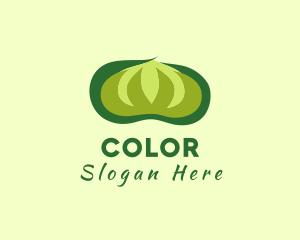 Green Cotton Plant Logo